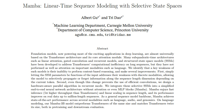 Mamba: Linear-Time Sequence Modeling with Selective State Spaces (Paper Explained)